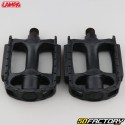 Plastic flat pedals for bicycles Lampa black 105x82 mm