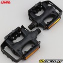 Shimano type steel flat pedals for bicycles Lampa black 102x60 mm