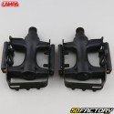 Shimano type steel flat pedals for bicycles Lampa black 102x60 mm