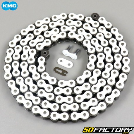 Reinforced 420 chain 134 white KMC links