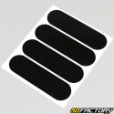 Helmet-approved reflective strips (x4) black