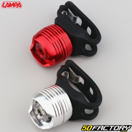 Front and rear round LED bicycle lights Lampa Bull Light