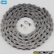 10-speed 114-link bicycle chain KMC gray
