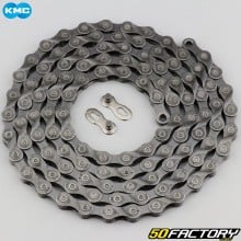 Catena per bicicletta 9 velocità 114 maglie KMC 9 grigio