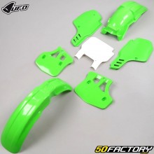 Kawasaki KX XNUMX kit de plástico (XNUMX - XNUMX) UFO  verde e branco