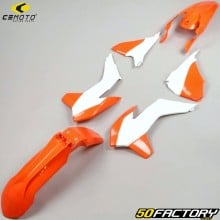 juego de plastico ktm SX 125, 150, SX-F 250, 350 (2013 - 2015)... CeMoto naranja y blanco