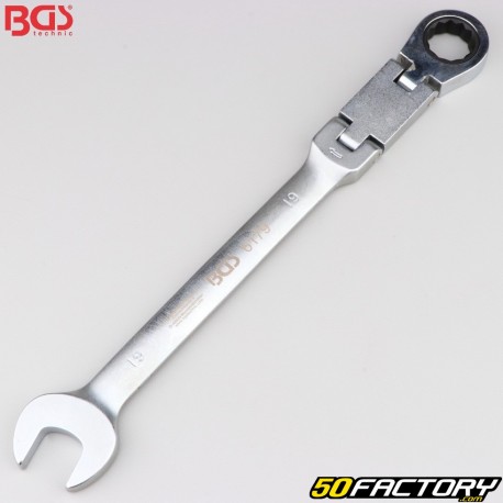 19 mm BGS double joint ratchet combination wrench