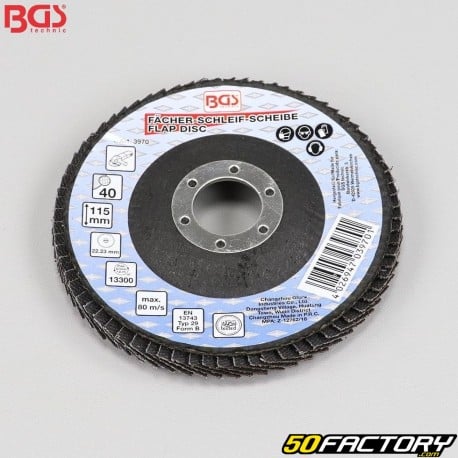 Flap disc Ã˜115 mm grit 40 BGS