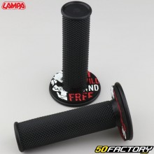 Puños Lampa Off-Road Grips negros con donas negras y rojas