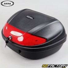 Top case 48L Awina black with red reflector