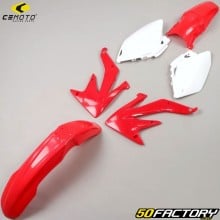 Fairings kit Honda CRF 450 R, X (2005 - 2006) CeMoto red and white