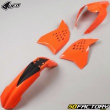 Kit plastiques KTM EXC, EXC-F 125, 200, 250, 300... (2008 - 2011) UFO noir et orange