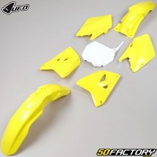 Plastiksatz Suzuki Rm xnumx, xnumx (xnumx - xnumx) UFO gelb und weiß