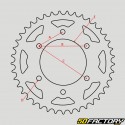 Rear sprocket 52 teeth steel 420 Derbi,  Aprilia,  Gilera,  Peugeot gray