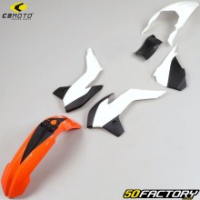 Carenagens Kit KTM SX 85 (2013 - 2017) CeMoto branco e laranja