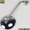Rétrouniversal chrome round sights with support 8 mm motorcycle, scooter, moped Fifty