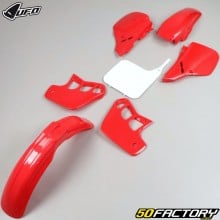 Kit de carenagens Honda CR 125 R (1989 - 1990) UFO vermelho e branco