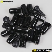 Tapered wheel nuts (x16) and TR413 valves for tubeless tires (x4) for quad Moose Racing