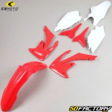 Kit carene Honda CRF 250, 450 R (2011 - 2013) CeMoto bianco e rosso