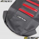 Forro de asiento Derbi Senda,  Gilera SMT,  RCR,  Aprilia SX, RX ... (desde 2018) Gencod rojo cromo