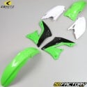 Kit carene Kawasaki KXF 450 (2009 - 2011) CeMoto verde, bianco e nero