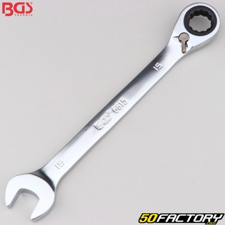 15mm BGS Reversible Ratchet Combination Wrench