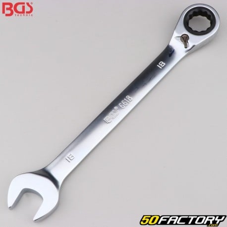 18mm BGS Reversible Ratchet Combination Wrench