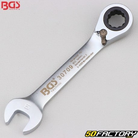 BGS Short 9mm Reversible Ratchet Combination Wrench