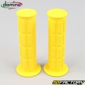 Handle grips Domino yellow round end caps type MBK 51 Magnum
