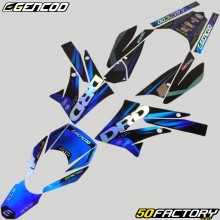 Dekor-kit Derbi DRD, Gilera SMT,  RCR (2011 - 2017) Gencod schwarz und blau holografisch