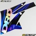 Dekor kit Derbi DRD, Gilera SMT,  RCR (2011 - 2017) Gencod holografisches Schwarz und Blau (DRD-Schriftzug)