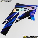 Dekor kit Derbi DRD, Gilera SMT,  RCR (2011 - 2017) Gencod holografisches Schwarz und Blau (DRD-Schriftzug)