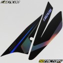 Kit decorativo Derbi DRD, Gilera SMT,  RCR (2011 - 2017) Gencod preto e azul holográfico (escrita DRD)