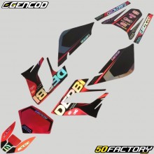 Kit déco Derbi Senda DRD Racing (2004 - 2010) Gencod noir et rouge holographique