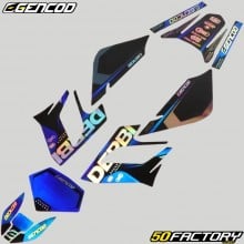 Dekor-kit Derbi Senda DRD Racing (2004 - 2010) Gencod schwarz und blau holografisch