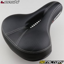 Selle vélo "VTC/ville" 250x210 mm Leoshi avec ressorts noire et blanche