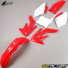 Kit carénages Honda CRF 250 R (2008 - 2009) UFO rouge et blanc