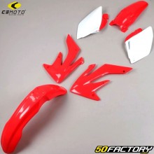 Kit carene Honda CRF 250 R (2008 - 2009) CeMoto rosso e bianco