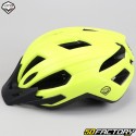 Casco de bicicleta con luz trasera integrada Vito E-Travel amarillo flúor mate