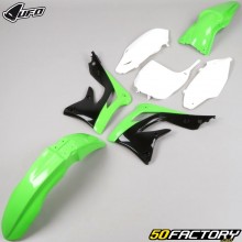 Kit de carenagens Kawasaki KXF XNUMX (XNUMX) UFO verde e branco