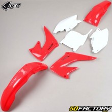 Honda CR XNUMX, XNUMX R (XNUMX) kit de plástico UFO  vermelho e branco