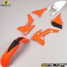 Kit plastiques KTM SX 125, 250 (2011 - 2012), SX-F 350... (2011) CeMoto orange et blanc