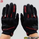 Gants street Five RS3 Evo Airflow homologués CE noirs et rouges