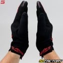 Gants street Five RS3 Evo Airflow homologués CE noirs et rouges