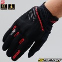 Gants street Five RS3 Evo Airflow homologués CE noirs et rouges