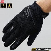 Gants street Five RS3 Evo Airflow homologués CE moto noirs