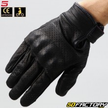 Gloves custom Five Mustang Evo CE approved motorcycle black