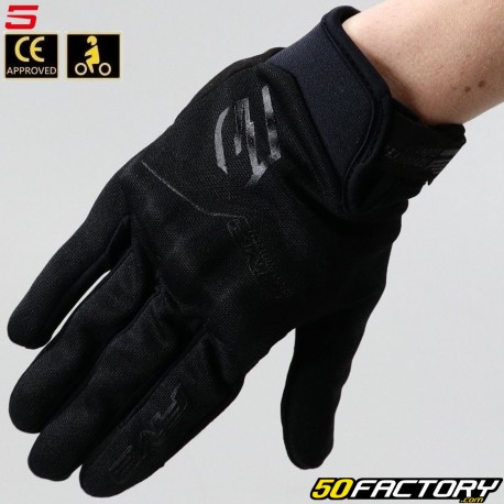 Gants street femme Five Globe Evo homologués CE noirs