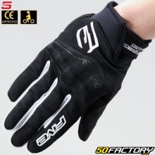 Guantes street para mujer Five Globe Evo aprobados CE blanco y negro