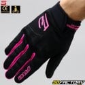 Women&#39;s street gloves Five Globe Evo CE approved black and neon pink